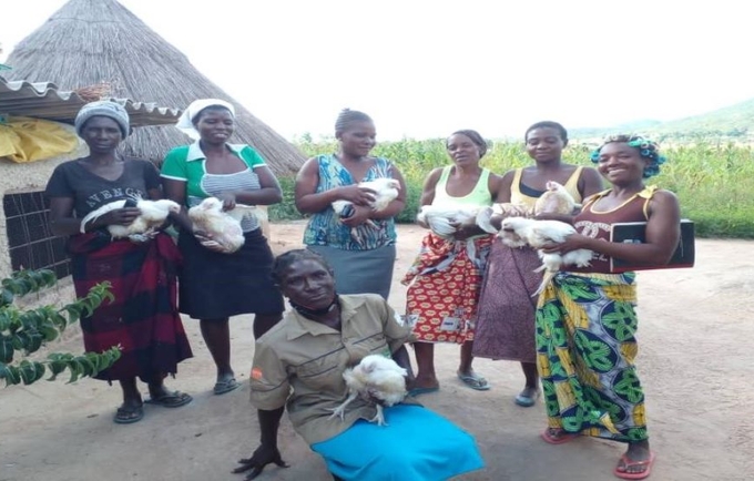 At the Safe Space survivors engage in livelihoods projects such as chicken rearing to empower them economically