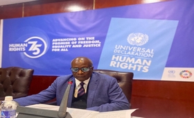 Launch of the UN at 75 Human Rights Campaign in Zimbabwe by UN Resident Coordinator HE Edward Kallon and partners