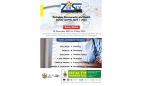 Zimbabwe Demographic and Health Survey collects key data on the country's population, health and demographic trends