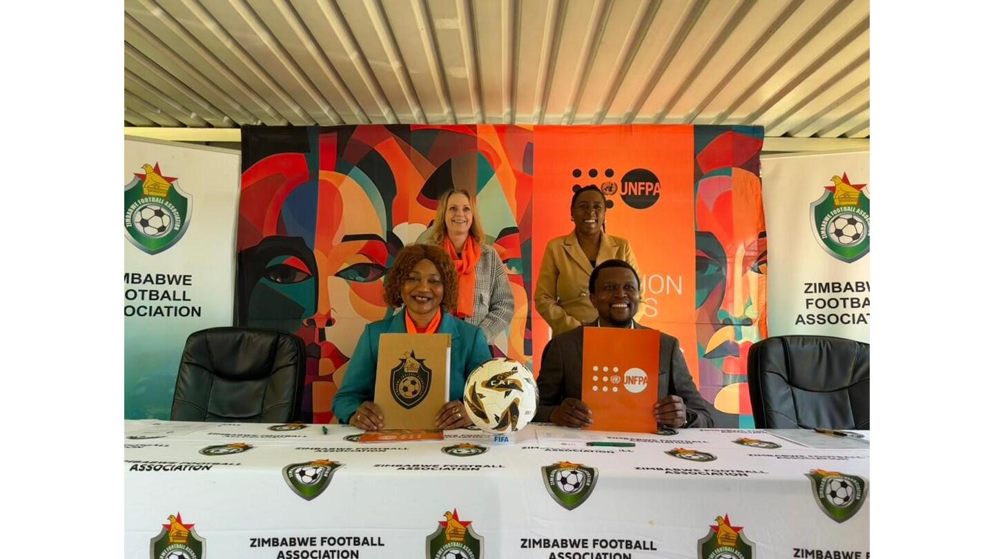The Zimbabwe Football Association and the United Nations Population Fund sign a landmark Cooperation Agreement