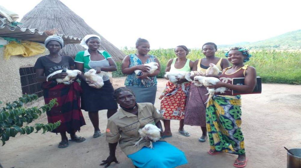 At the Safe Space survivors engage in livelihoods projects such as chicken rearing to empower them economically