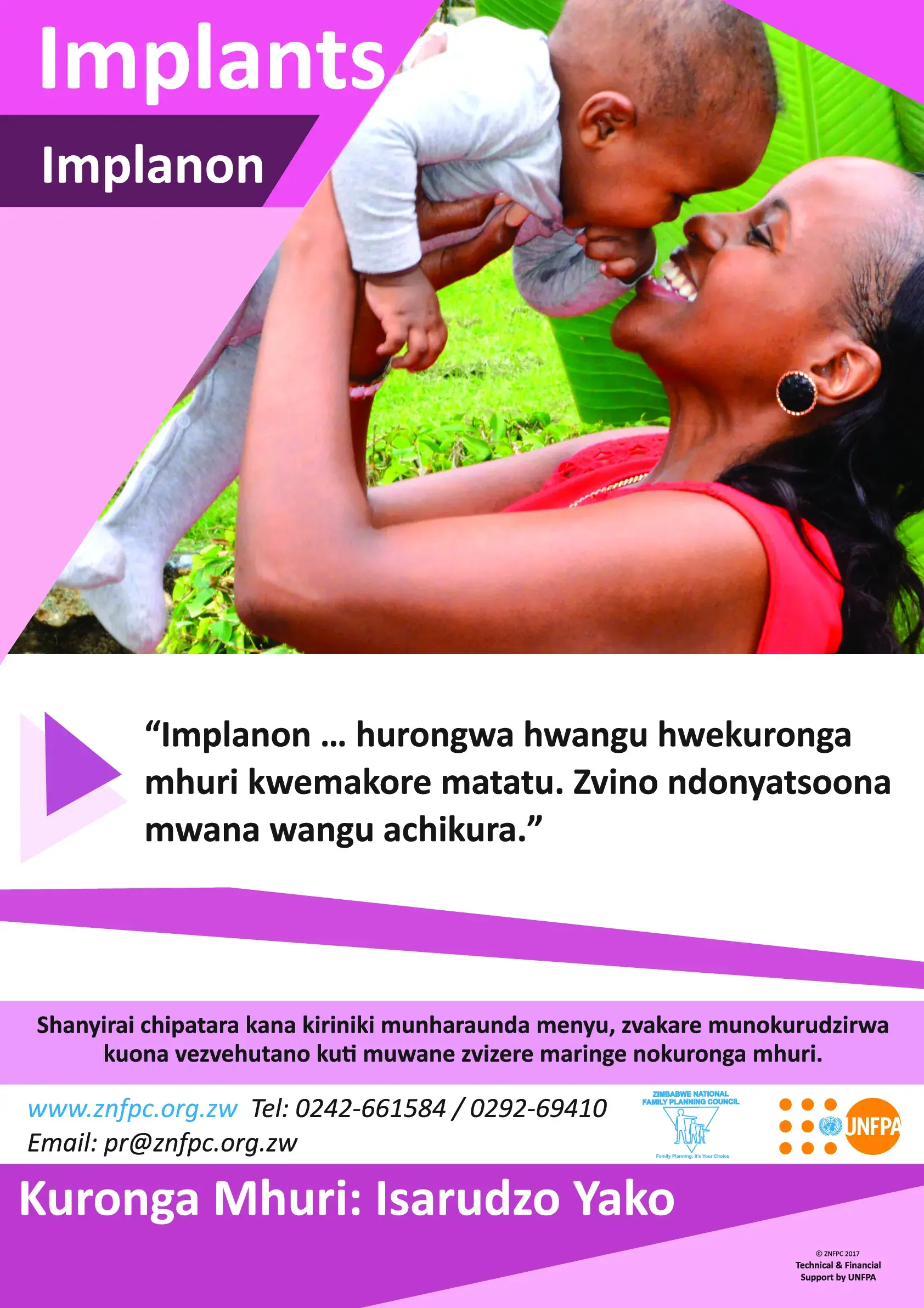 Family Planning Poster Shona